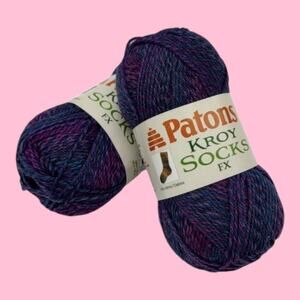 Patons Kroy Socks FX Super Fine Yarn 2 Skeins Celestial Colors 50g/166yds ea